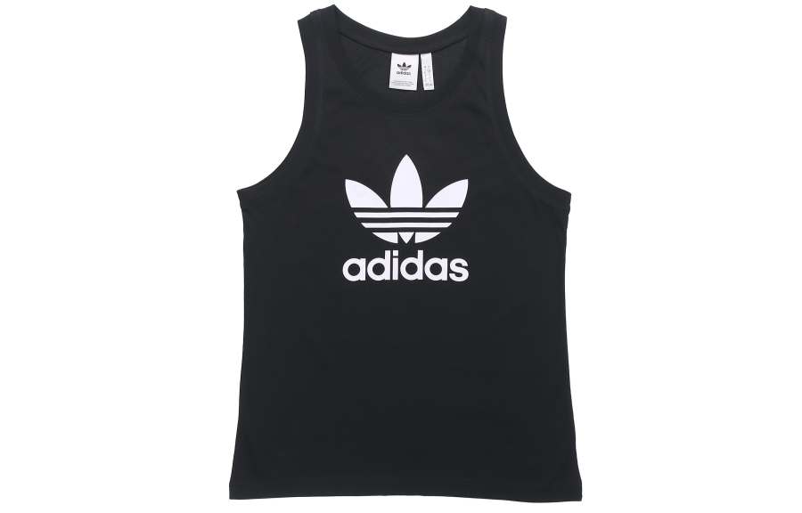 Adidas Originals Clover Short Sleeved Tank Top Japan Version Men's Black