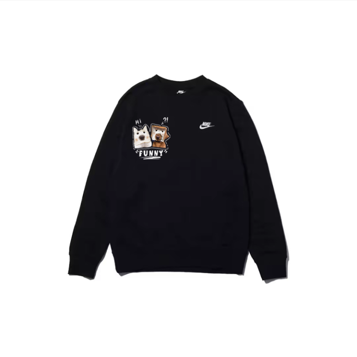 Nike Nike Sweatshirts Unisex Black Crew Neck Moderate Regular