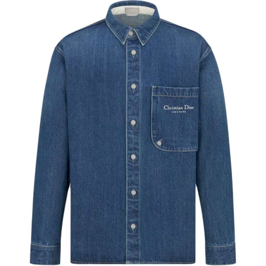 DIOR Christian Dior Couture Jacket Shirt Men's Blue