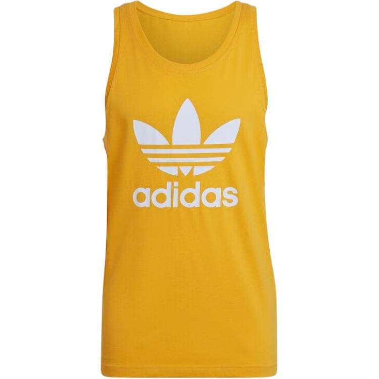 Adidas Adidas Tank Tops Men's Gold Crew Neck Moderate Straight Fit
