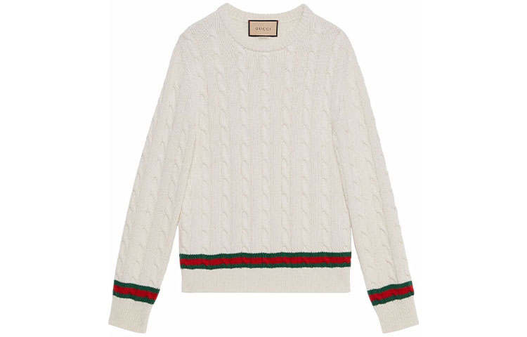 GUCCI 【Previous Season】long-sleeve cable-knit jumper