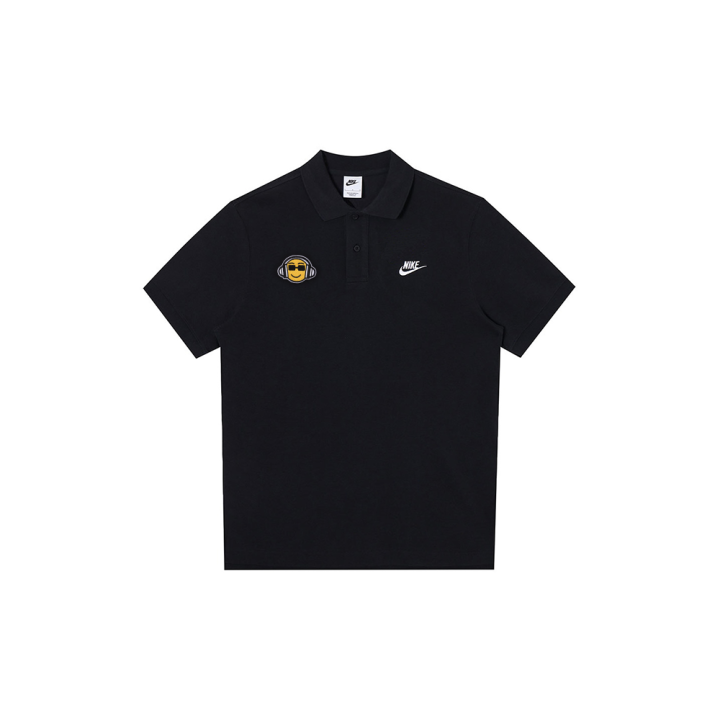 Nike Nike Polo Shirts Men's Black Polo Collar Moderate Straight Fit