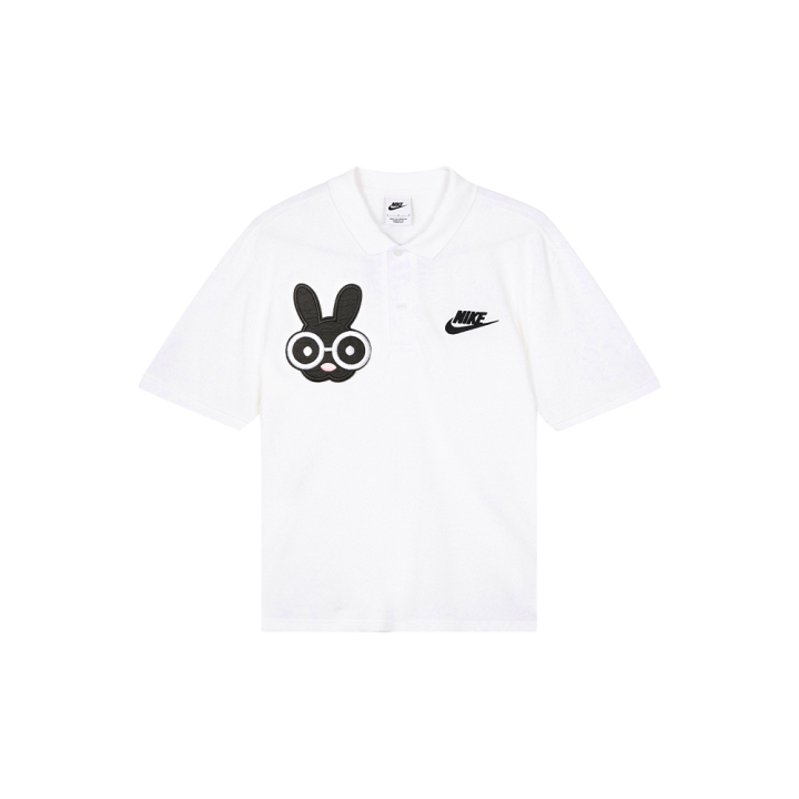 Nike Nike Polo Shirts Men's White Polo Collar Moderate Straight Fit