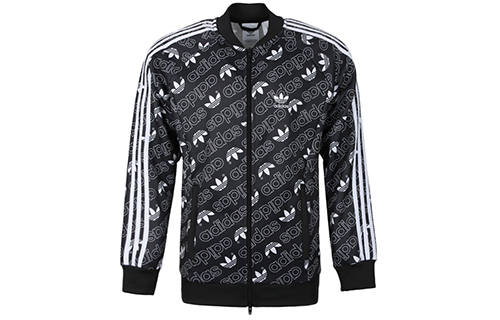 Adidas Originals MONOGRAM TT Jackets Men's Stand Collar Moderate Other