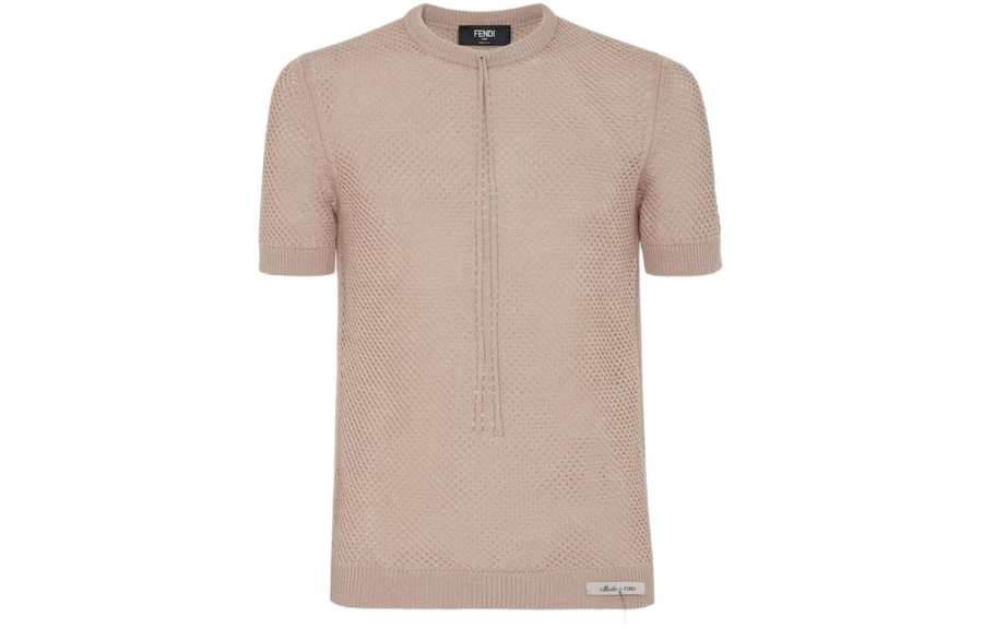 FENDI FENDI Short Sleeved Knitted Drawstring Jumper