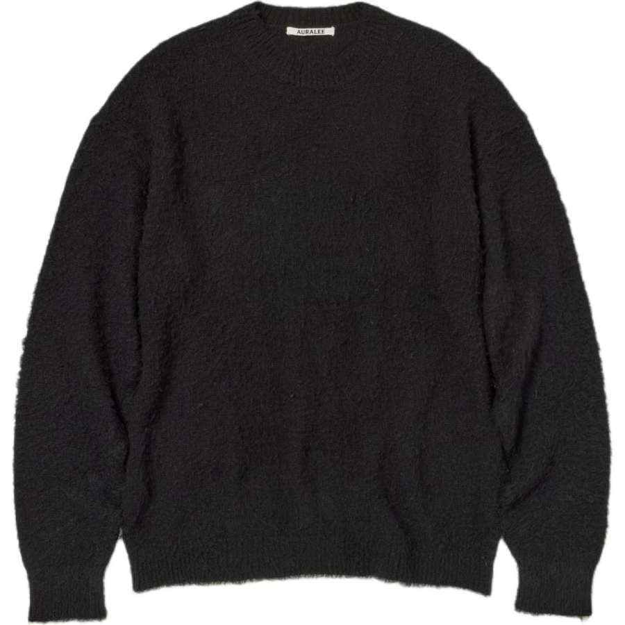 Auralee fleece crew-neck jumper