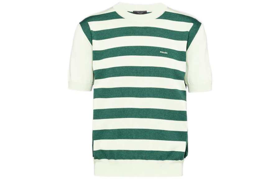 PRADA PRADA Sweaters Men's Mint Green Crew Neck Moderate