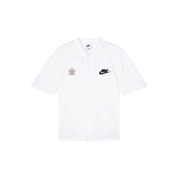 Nike Nike Polo Shirts Men's White Polo Collar Moderate Straight Fit
