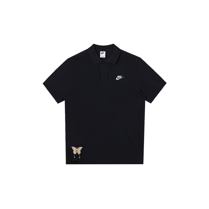 Nike Nike Polo Shirts Men's Black Polo Collar Moderate Straight Fit