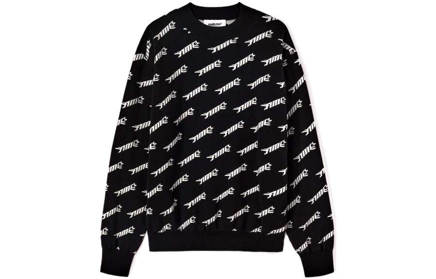 Ambush logo-intarsia crew-neck jumper