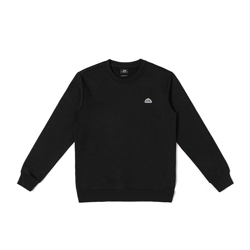 Lee Lee Sweatshirts Men's Black Crew Neck Moderate Regular