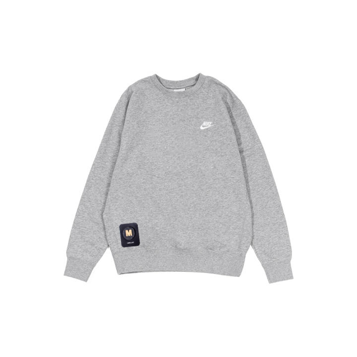 Nike Nike Sweatshirts Men's Gray Crew Neck Moderate Regular