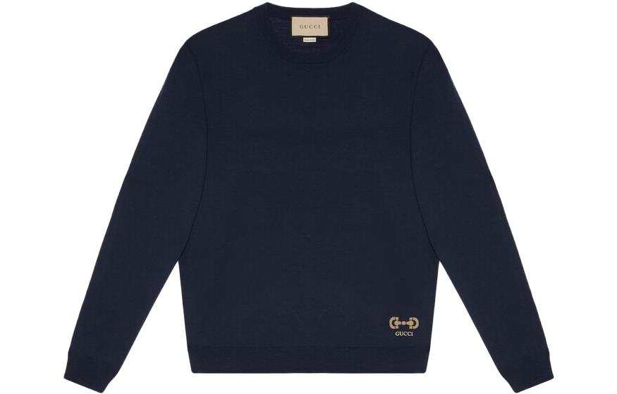 GUCCI Logo Embroidered Crewneck Sweater