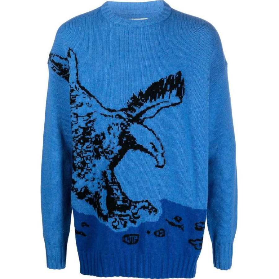 EMPORIO ARMANI Sustainable Collection FW22 Sweater Men's Blue