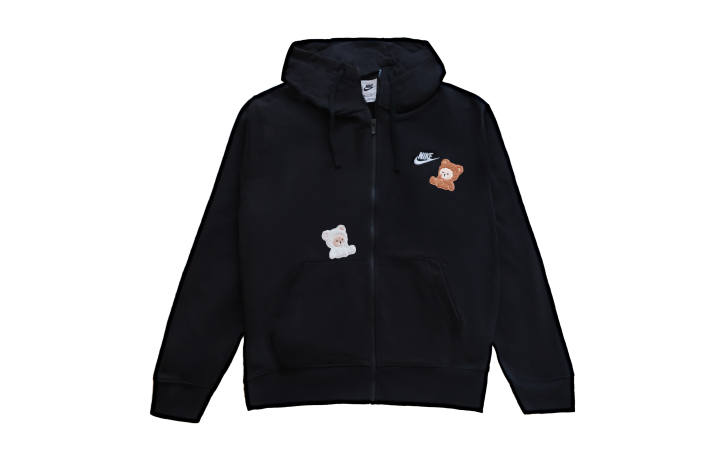 Nike Nike Sweatshirts Men's Black Hooded Moderate Cardigan