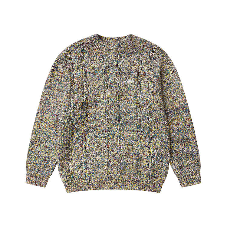 Vision Street Wear Knitted Fabric Sweater Unisex Beige Yellow