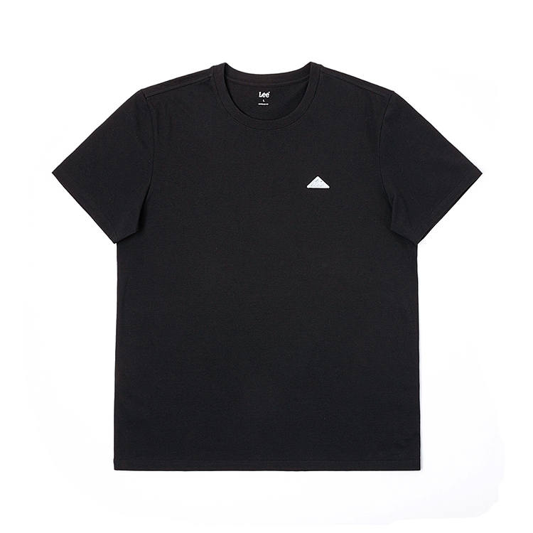 Lee Lee T Shirts Men's Black Crew Neck Moderate