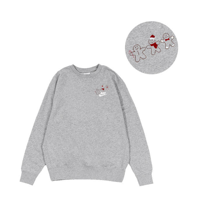 Nike Nike Sweatshirts Men's Gray Crew Neck Moderate Regular