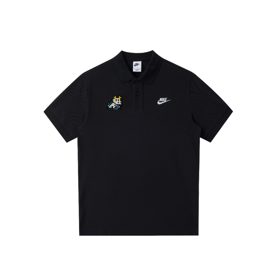 Nike Nike Polo Shirts Unisex Black Polo Collar Moderate Straight Fit