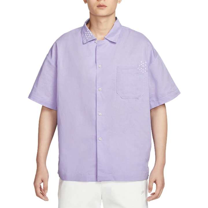 Nike Nike Swoosh Shirts Men's Purple Lapel Moderate