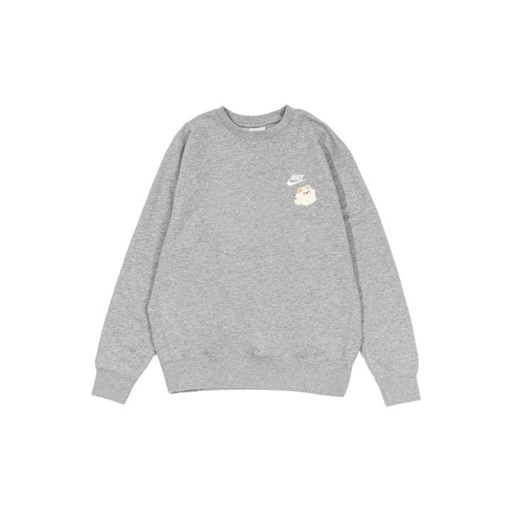 Nike Nike Sweatshirts Men's Gray Crew Neck Moderate Regular