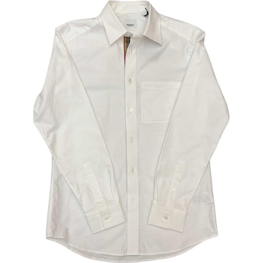 Burberry Shirts Men's White Lapel Moderate Other