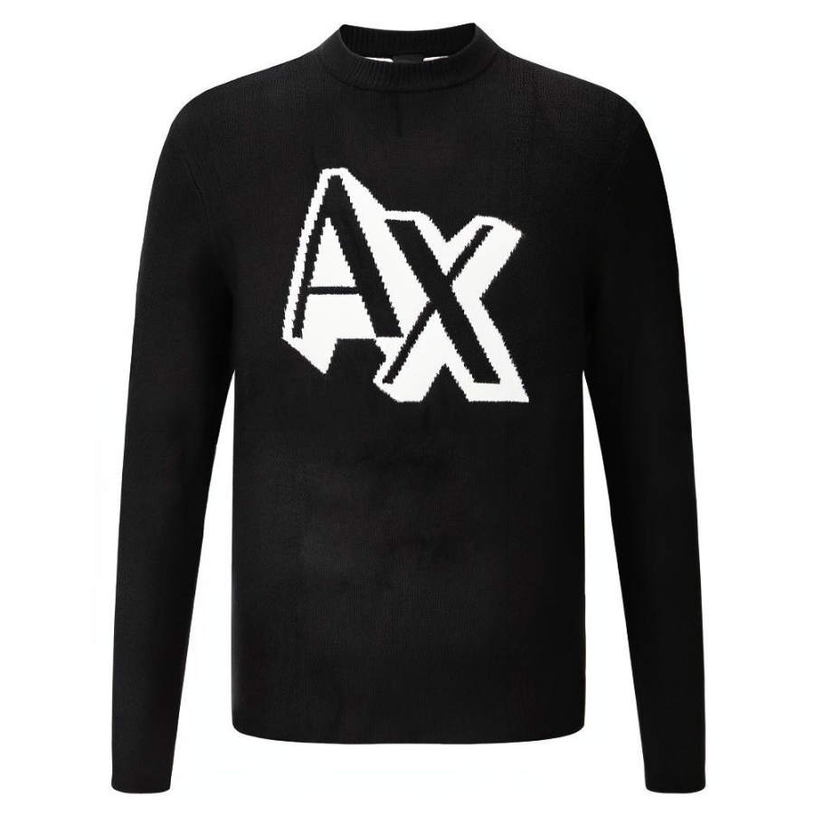 ARMANI EXCHANGE ARMANI EXCHANGE Sweaters Men's Black Crew Neck Moderate Other