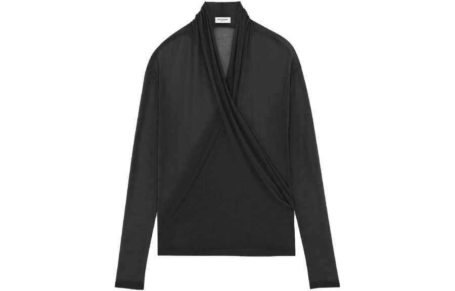 SAINT LAURENT SAINT LAURENT Sweaters Men's Black Shawl Collar Moderate Other