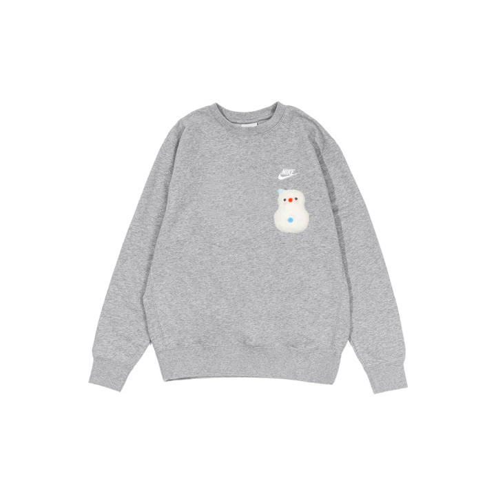 Nike Nike Sweatshirts Men's Gray Crew Neck Moderate Regular