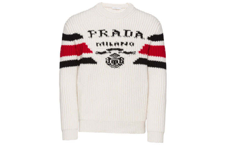 PRADA PRADA SS22 Cashmere Sweater Men's White
