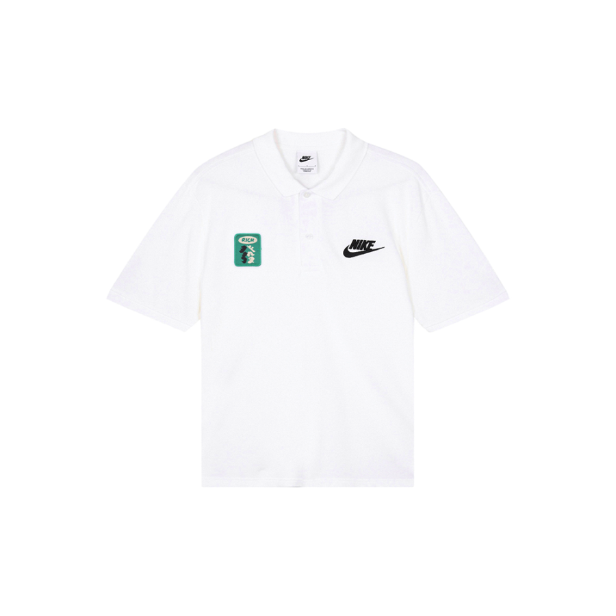 Nike Nike Polo Shirts Men's White Polo Collar Moderate Straight Fit