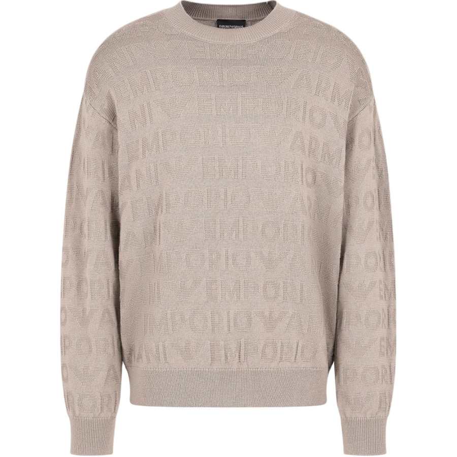 EMPORIO ARMANI Logo Jacquard Crewneck Jumper