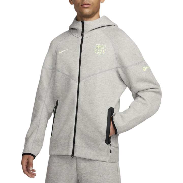 Nike Nike FC Barcelona Tech Fleece Windrunner Third Sweatshirt Men's Dark Gray/Light Green