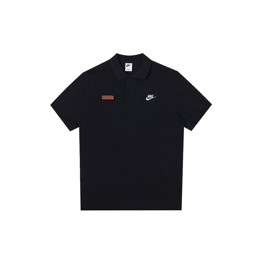 Nike Nike Polo Shirts Men's Black Polo Collar Moderate Straight Fit