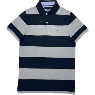 Tommy Hilfiger Polo Shirt Men's Black Gray