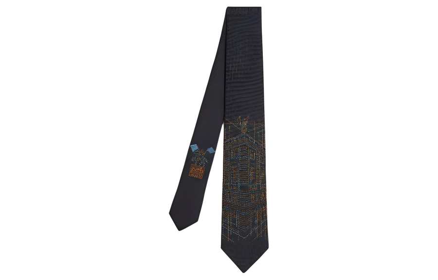 HERMES HERMES Saddle Stitching Method Ties Men's