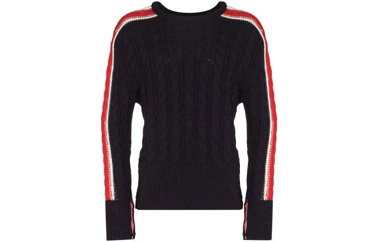 THOM BROWNE THOM BROWNE Sweaters Men's Blue Crew Neck Moderate Base Layer