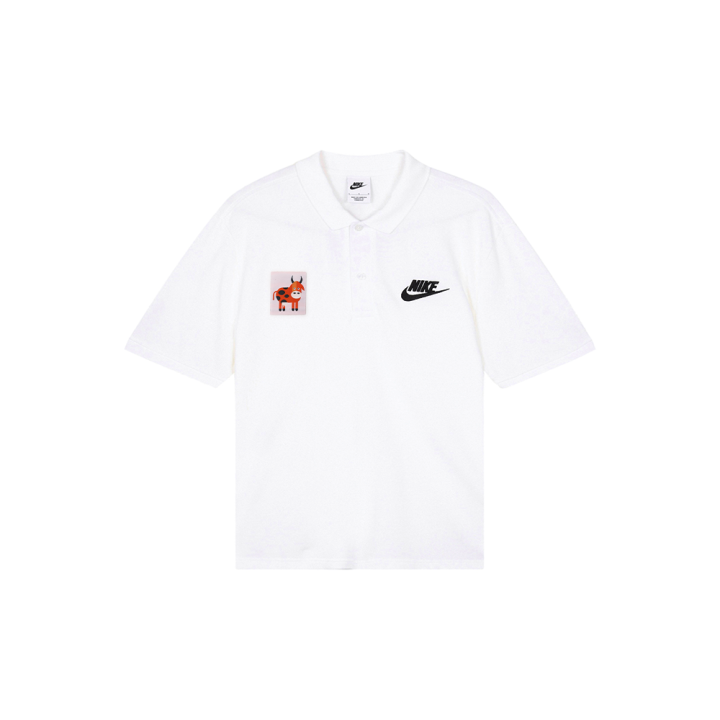 Nike Nike Polo Shirts Men's White Polo Collar Moderate Straight Fit