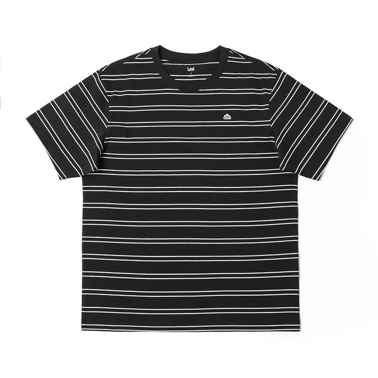 Lee T Shirts Men's Black Crew Neck Moderate Straight Fit