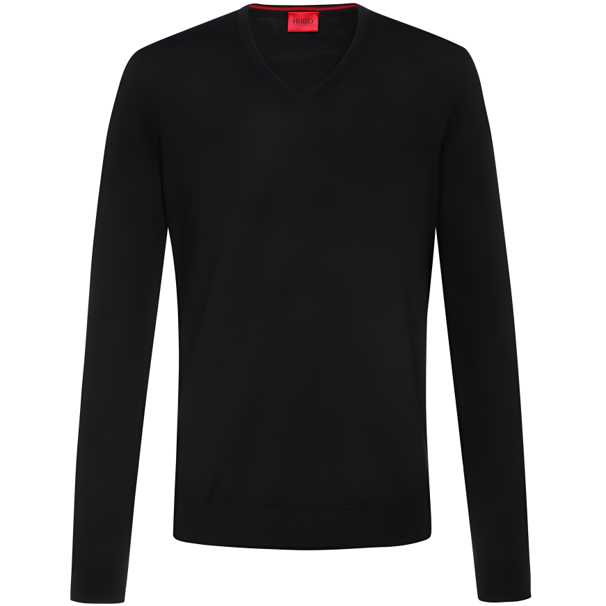 HUGO BOSS Sweaters Men's Black V Neck Moderate Other