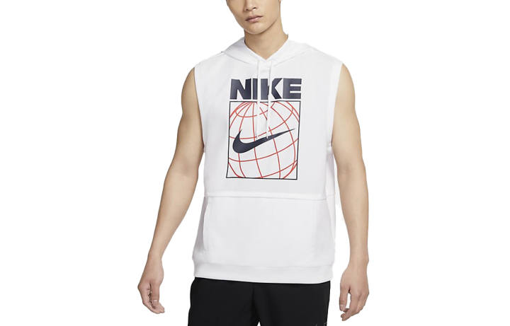 Nike Nike Tank Tops Men's White Crew Neck Moderate Straight Fit