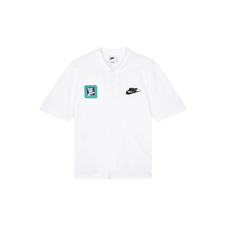Nike Nike Polo Shirts Men's White Polo Collar Moderate Straight Fit