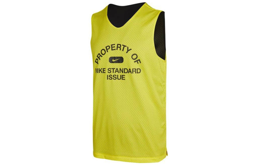Nike Nike Tank Tops Men's Yellow V Neck Moderate Straight Fit