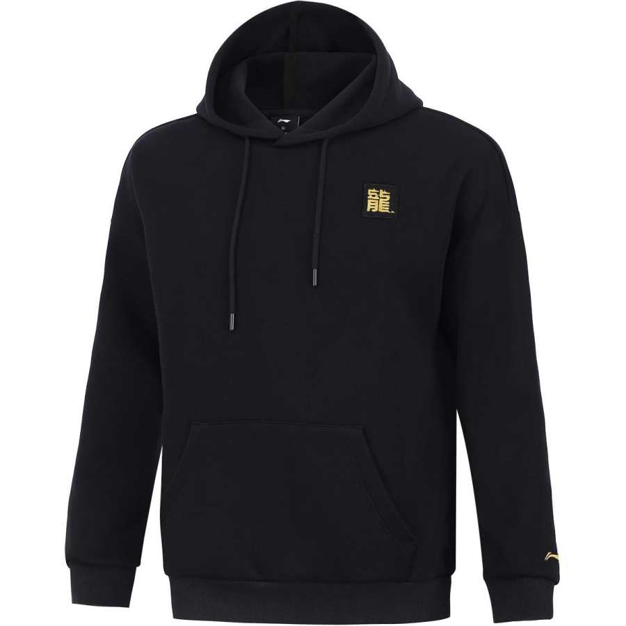 Li-Ning Li Ning Sweatshirts Unisex Black Hooded Moderate Regular