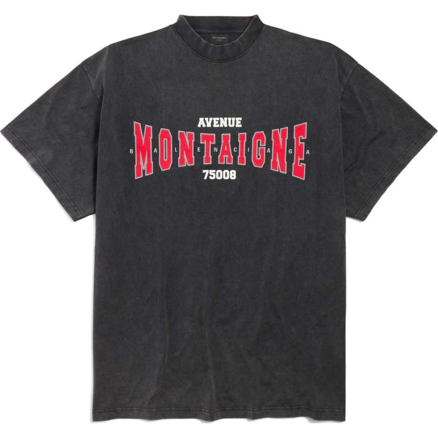 Balenciaga T Shirt Loose Fit Unisex Black