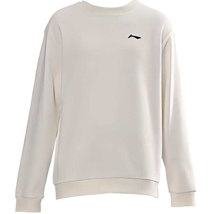 Li-Ning Li Ning Sweatshirts Unisex Ivory Crew Neck Thickened