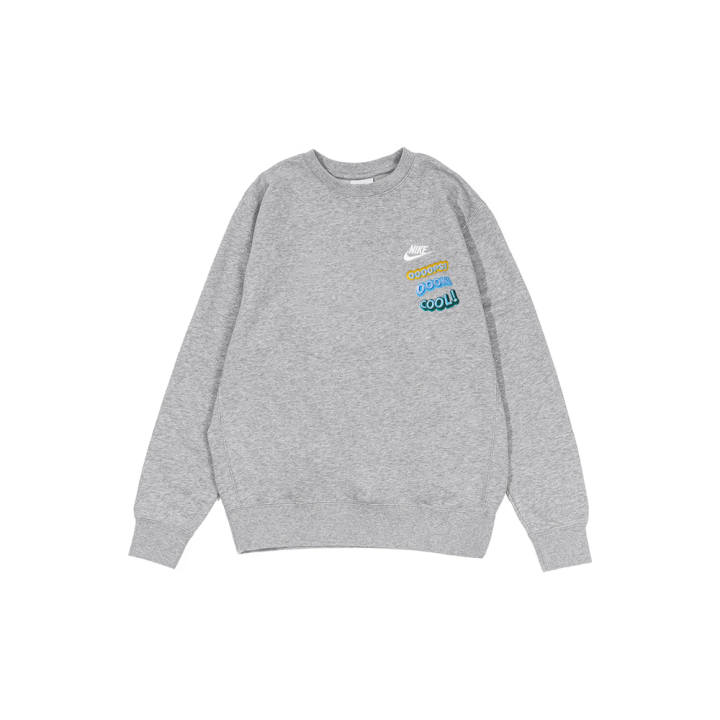 Nike Nike Sweatshirts Men's Gray Crew Neck Moderate Regular