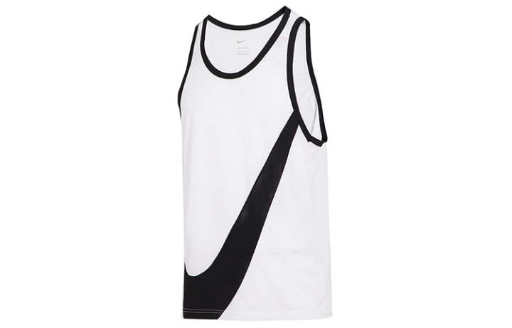Nike Nike Tank Tops Men's White Crew Neck Moderate Straight Fit