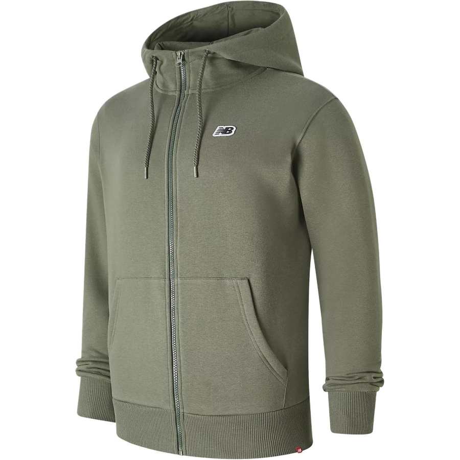 New Balance New Balance Sweats À Capuche Small Logo Zip Sweatshirt Men's Dark Olive Green