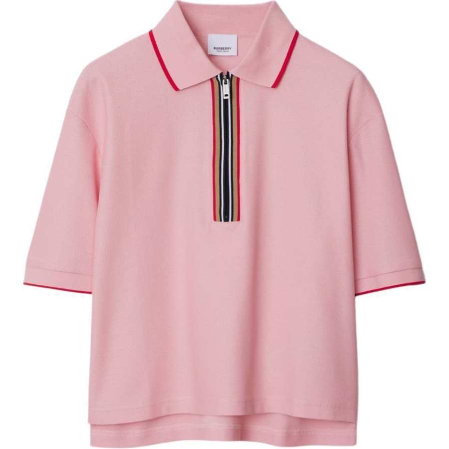 Burberry FW24 Polo Shirt Men's Soft Floral Pink